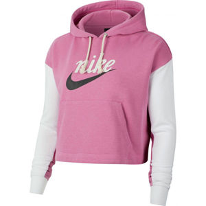 Nike NSW VRSTY HOODIE FT W růžová M - Dámská mikina