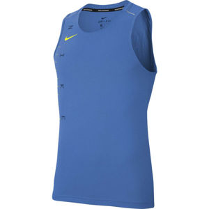 Nike DRY MILER TANK TECH GX FF M modrá L - Pánský běžecký top