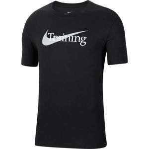 Nike DFC TEE SW TRAINING Pánské tréninkové tričko, Černá,Bílá, velikost L