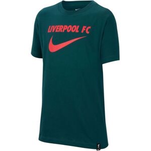 Nike LIVERPOOL FC SWOOSH Dětské tričko, tmavě zelená, velikost S