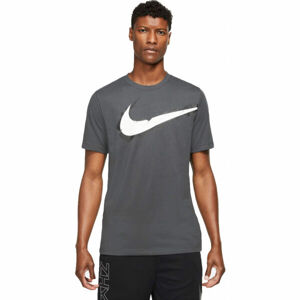 Nike DF TEE SC LOGO M Pánské tréninkové tričko, Tmavě šedá,Bílá, velikost L
