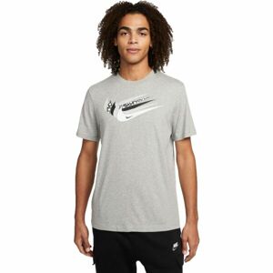 Nike NSW 12 MO SWOOSH TEE M Šedá S - Pánské tričko