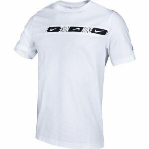 Nike NSW REPEAT SS TOP M Pánské tričko, Bílá,Černá, velikost M