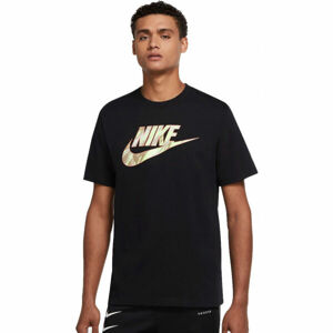 Nike NSW TEE ESNTL FL M Pánské tričko, Černá,Béžová, velikost XL