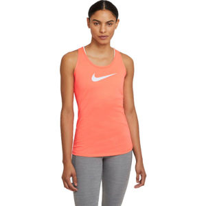 Nike DRI-FIT Dámské sportovní tílko, Oranžová,Bílá, velikost XS