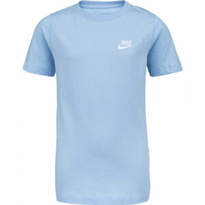 Nike NSW TEE EMB FUTURA B Chlapecké tričko, Světle modrá,Bílá, velikost M