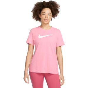Nike NK DF TEE SWOOSH Dámské tričko, růžová, velikost S