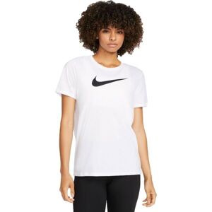 Nike NK DF TEE SWOOSH Dámské tričko, bílá, velikost L