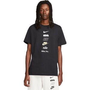 Nike NSW TEE CLUB+ HDY PK4 Pánské tričko, černá, velikost L