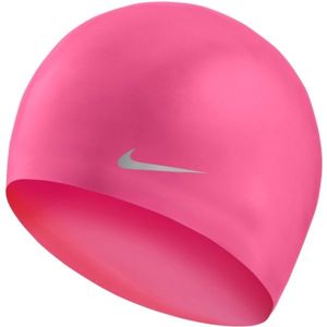 Nike SOLID SILICONE YOUTH růžová NS - Dětská plavecká čepice