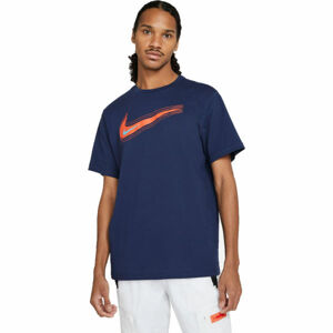 Nike SPORTSWEAR Pánské tričko, Tmavě modrá,Oranžová, velikost S