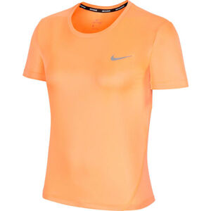 Nike MILER TOP SS Dámské tričko, Oranžová,Šedá, velikost M