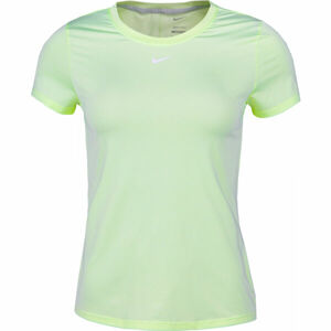 Nike ONE DF SS SLIM TOP W Světle zelená XS - Dámské tréninkové tričko