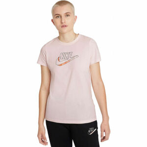 Nike NSW TEE FUTURA W Růžová XL - Dámské tričko