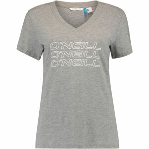 O'Neill LW TRIPLE STACK V-NECK T-SHIR Šedá M - Dámské tričko