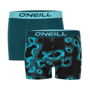 O'Neill MEN BOXER SEA&PLAIN 2PACK Pánské boxerky, tyrkysová, velikost XXL