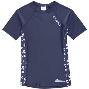 O'Neill PG PRINT S/SLV SKINS Dívčí tričko do vody, tmavě modrá, velikost 10