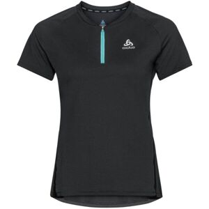 Odlo W AXALP TRAIL T-SHIRT CREW NECK S/S 1/2 ZIP Dámské tričko, černá, veľkosť L