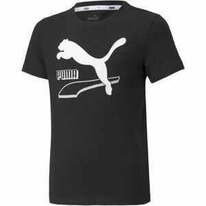 Puma ALPHA TEE B Dětské triko, Černá,Bílá, velikost 152