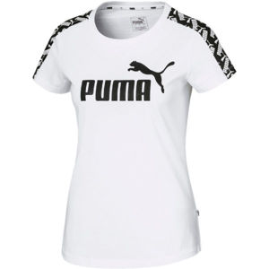 Puma AMPLIFIED TEE bílá S - Dámské sportovní triko