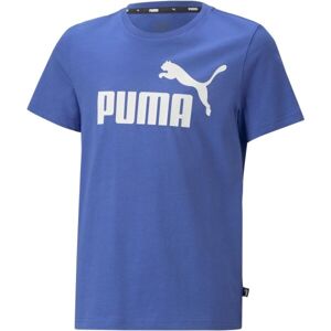 Puma ESS LOGO TEE B Chlapecké triko, modrá, velikost 140