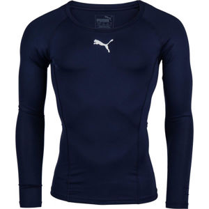Puma LIGA BASELAYER TEE LS Pánské funkční triko, tmavě modrá, velikost XL