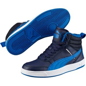 Puma REBOUND STREET V2 FUR JR modrá 5.5 - Dětská zimní obuv