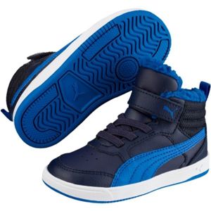 Puma REBOUND STREET V2 FUR PS modrá 2 - Dětská zimní obuv