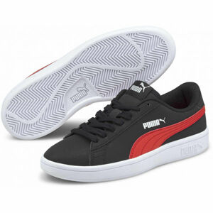 Puma SMASH V2 BUCK JR Chlapecké volnočasové boty, Černá,Červená,Bílá, velikost 3