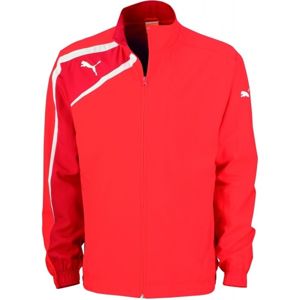 Puma SPIRIT WOVEN JACKET JR červená 140 - Dětská sportovní bunda