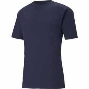 Puma TEAMCUP CASUALS TEE Fotbalové triko, tmavě modrá, velikost XS