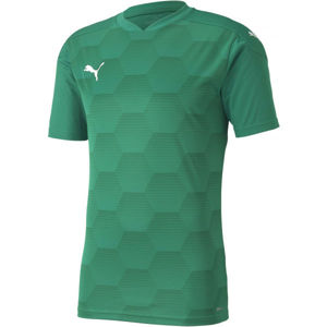 Puma TEAMFINAL 21 GRAPHIC JERSEY Pánské sportovní triko, zelená, velikost XXL