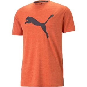 Puma TRAIN FAV HEATHER CAT TEE Pánské sportovní triko, oranžová, velikost M