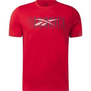 Reebok GS REEBOK FADE SS Pánské triko, červená, velikost M