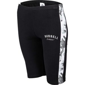 Russell Athletic BIKE PRINT SHORT Dámské šortky, Černá,Bílá,Šedá, velikost XS