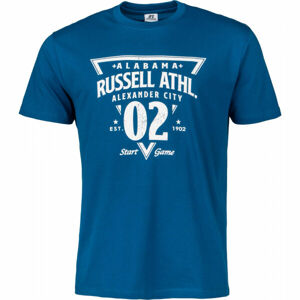 Russell Athletic CREWNECK TEE SHIRT Pánské tričko, Modrá,Bílá, velikost L
