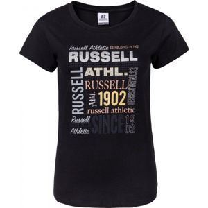 Russell Athletic RUSSELL MIX S/S TEE Dámské tričko, Černá,Mix, velikost XL