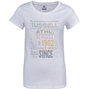 Russell Athletic RUSSELL MIX S/S TEE Dámské tričko, Bílá,Zlatá,Stříbrná, velikost S