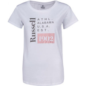 Russell Athletic S/S CREWNECK TEE Dámské tričko, Bílá,Tmavě šedá,Růžová, velikost S
