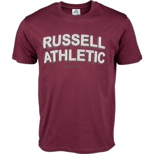 Russell Athletic SHADOW Pánské tričko, Vínová,Bílá, velikost S
