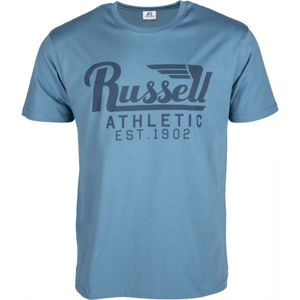 Russell Athletic WING S/S CREWNECK TEE SHIRT modrá XL - Pánské tričko