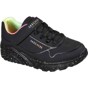 Skechers UNO LITE-RAINBOW SPECKS Dívčí volnočasové boty, Černá,Světle zelená,Růžová,Fialová, velikost 30