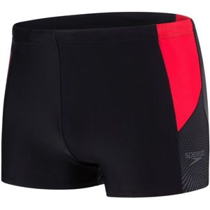 Speedo DIVE AQUASHORT Pánské nohavičkové plavky, Černá,Tmavě šedá,Červená, velikost 8