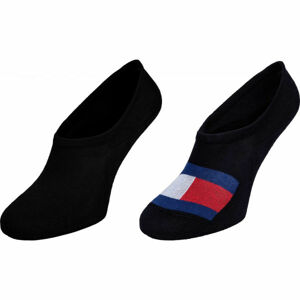 Tommy Hilfiger MEN FOOTIE 2P FLAG černá 39 - 42 - Pánské ponožky