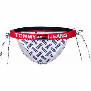 Tommy Hilfiger CHEEKY STRING SIDE TIE BIKINI Dámský spodní díl plavek, Tmavě modrá,Červená,Bílá, velikost XS