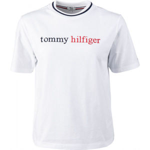 Tommy Hilfiger CN TEE SS LOGO Dámské tričko, Šedá,Černá, velikost M