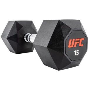 UFC OCTAGON DUMBBELL 15 KG Jednoruční šestihranná činka, černá, velikost 15 KG