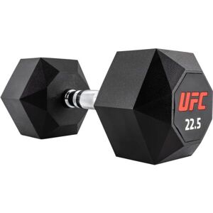 UFC OCTAGON DUMBBELL 22.5 KG Jednoruční šestihranná činka, černá, velikost 22,5 KG