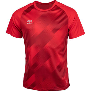 Umbro TRAINING GRAPHIC TEE Pánské sportovní triko, Červená,Vínová,Bílá, velikost XXL