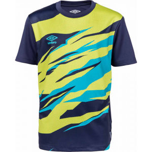Umbro FW GRAPHIC TRAINING JERSEY JNR Dětské sportovní triko, Tmavě modrá,Žlutá,Tyrkysová, velikost XL